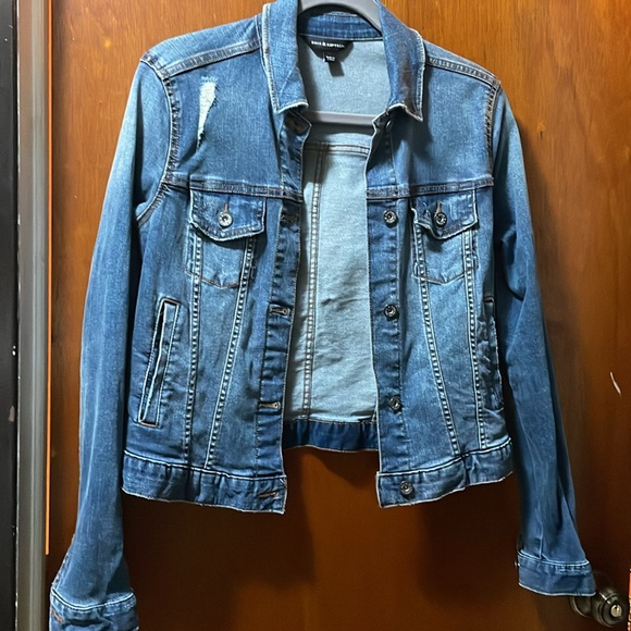 Rock & Republic Blue Denim Distressed Jacket NWOT - Picture 3 of 13